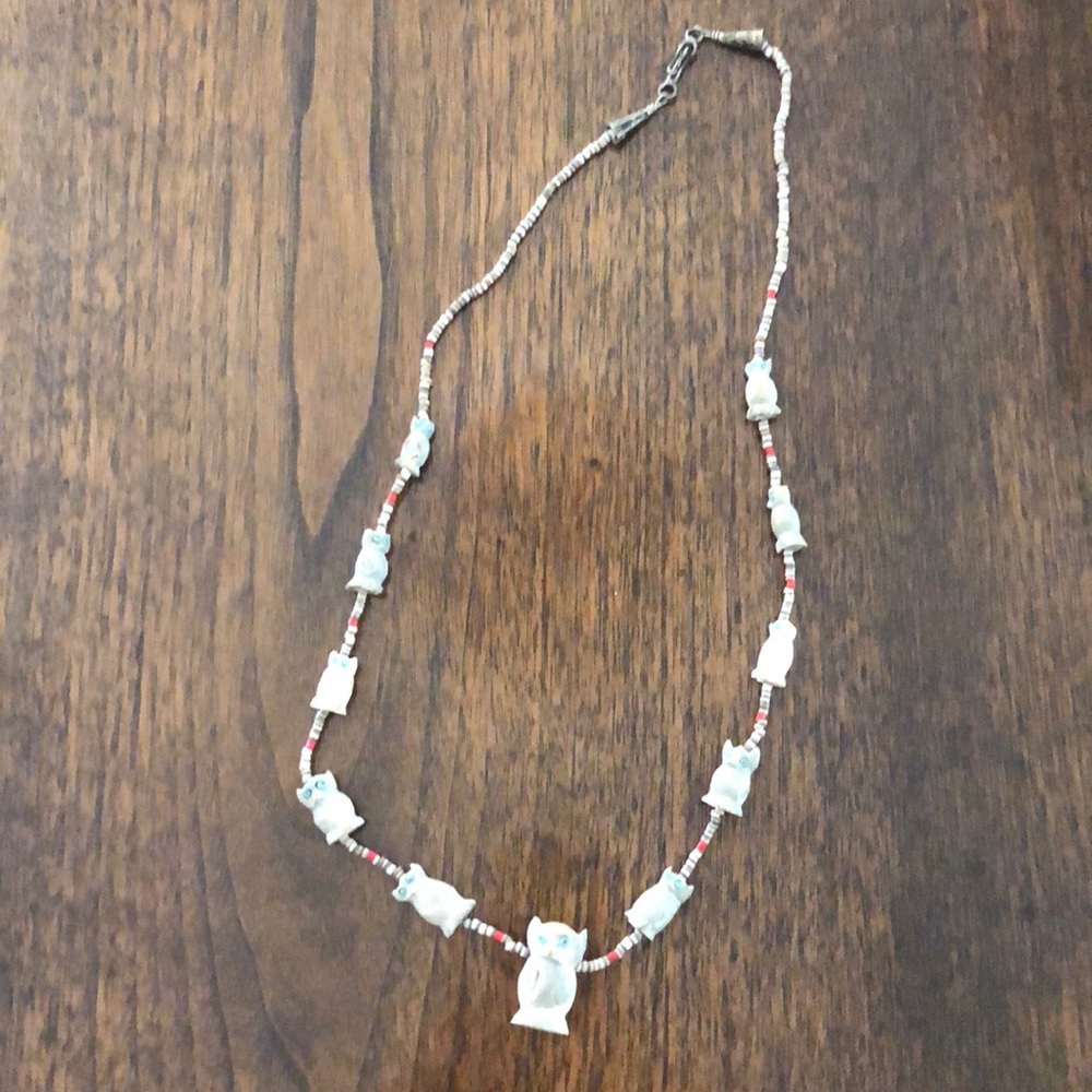 Owl fetish necklace